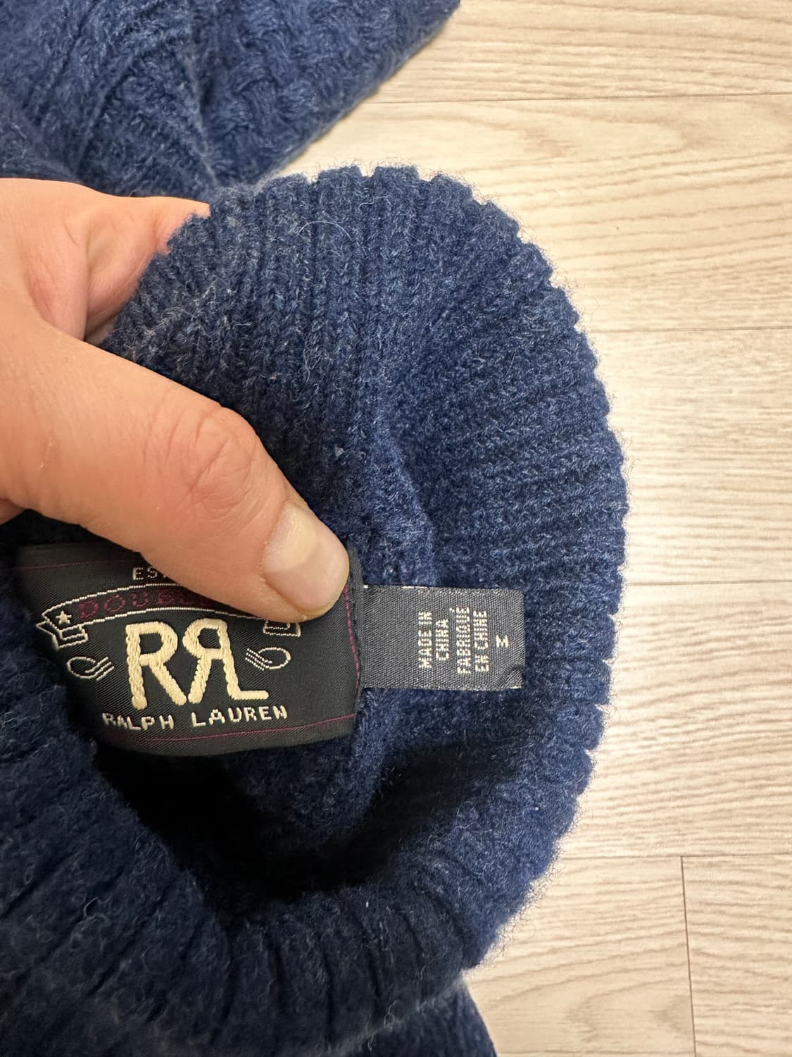 RRL 인디고 울캐시미어 터틀넥 스웨터 M 상품이미지4