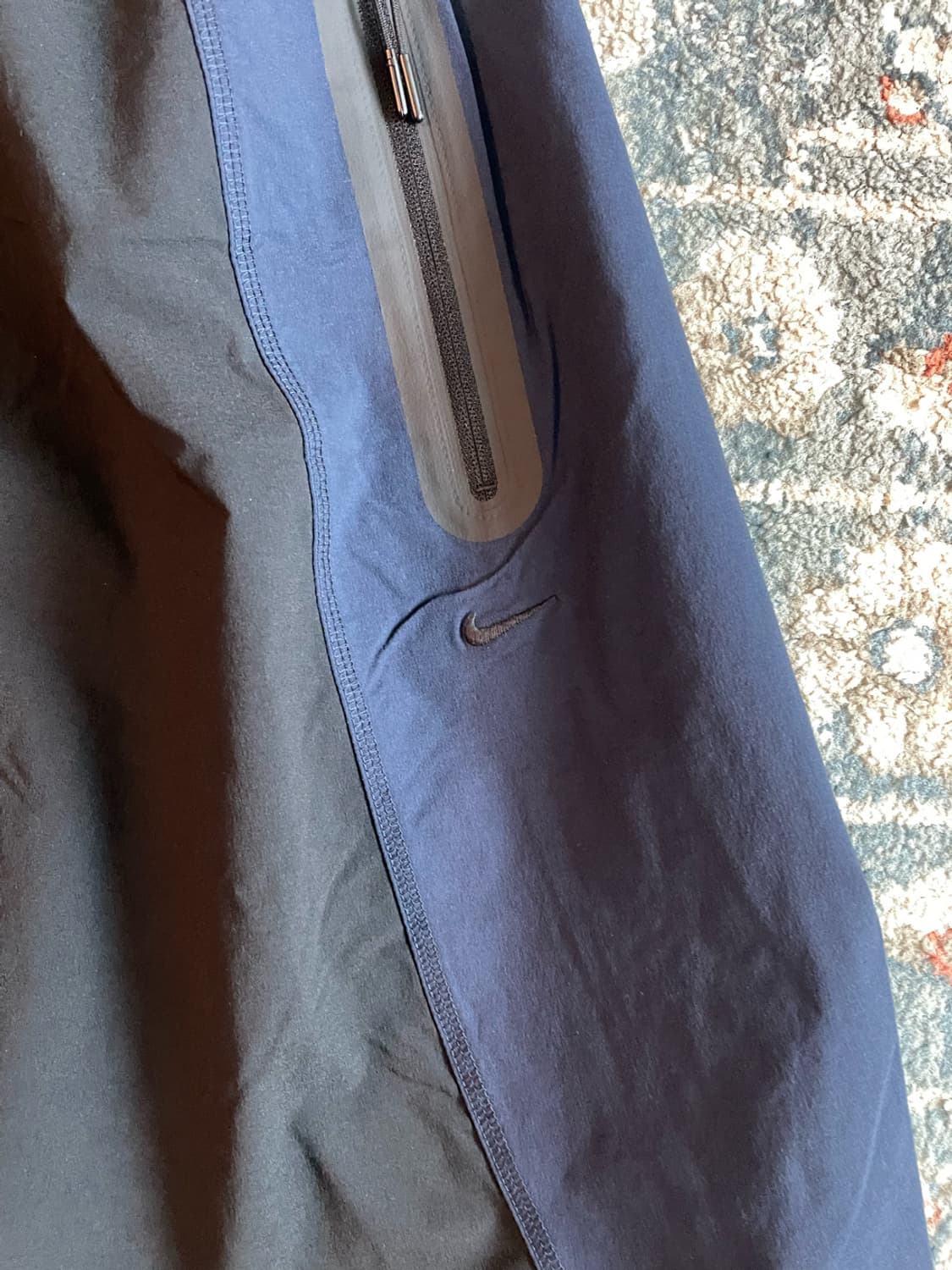 나이키 테크 드라이핏 우븐 컬러 블록 오버사이즈 블랙 팬츠 (새제품. X 상품이미지4