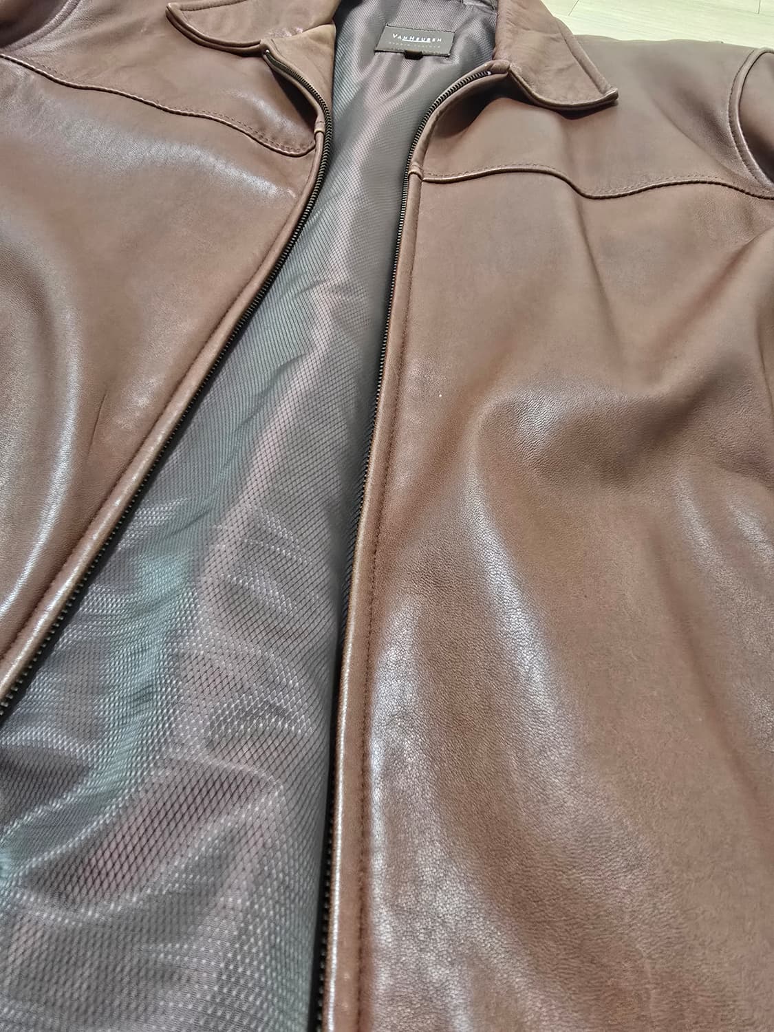 Van Heusen Studio Leather 브라운 레더자켓 XL 상품이미지3