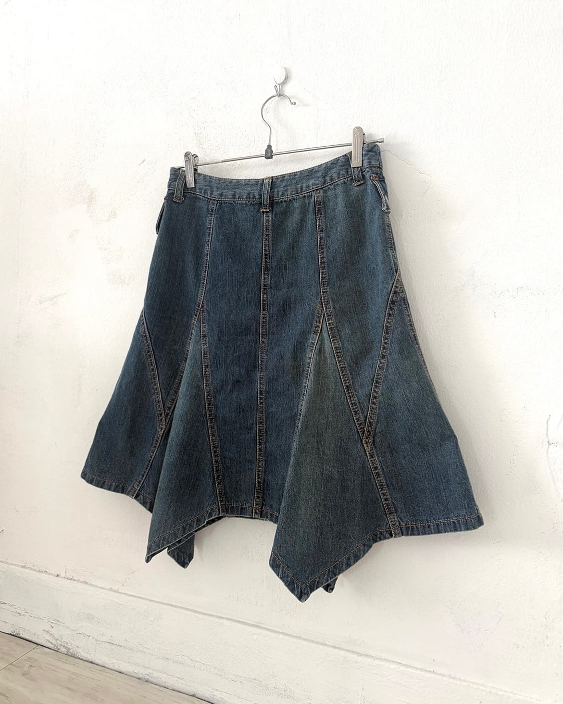 Pocket Detail Flared Denim Midi Skirt 상품이미지9