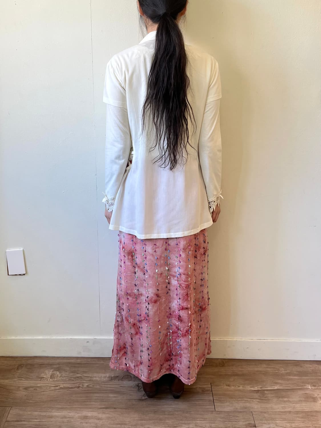 Clutch 사이드 시스루 블라우스 상품이미지9