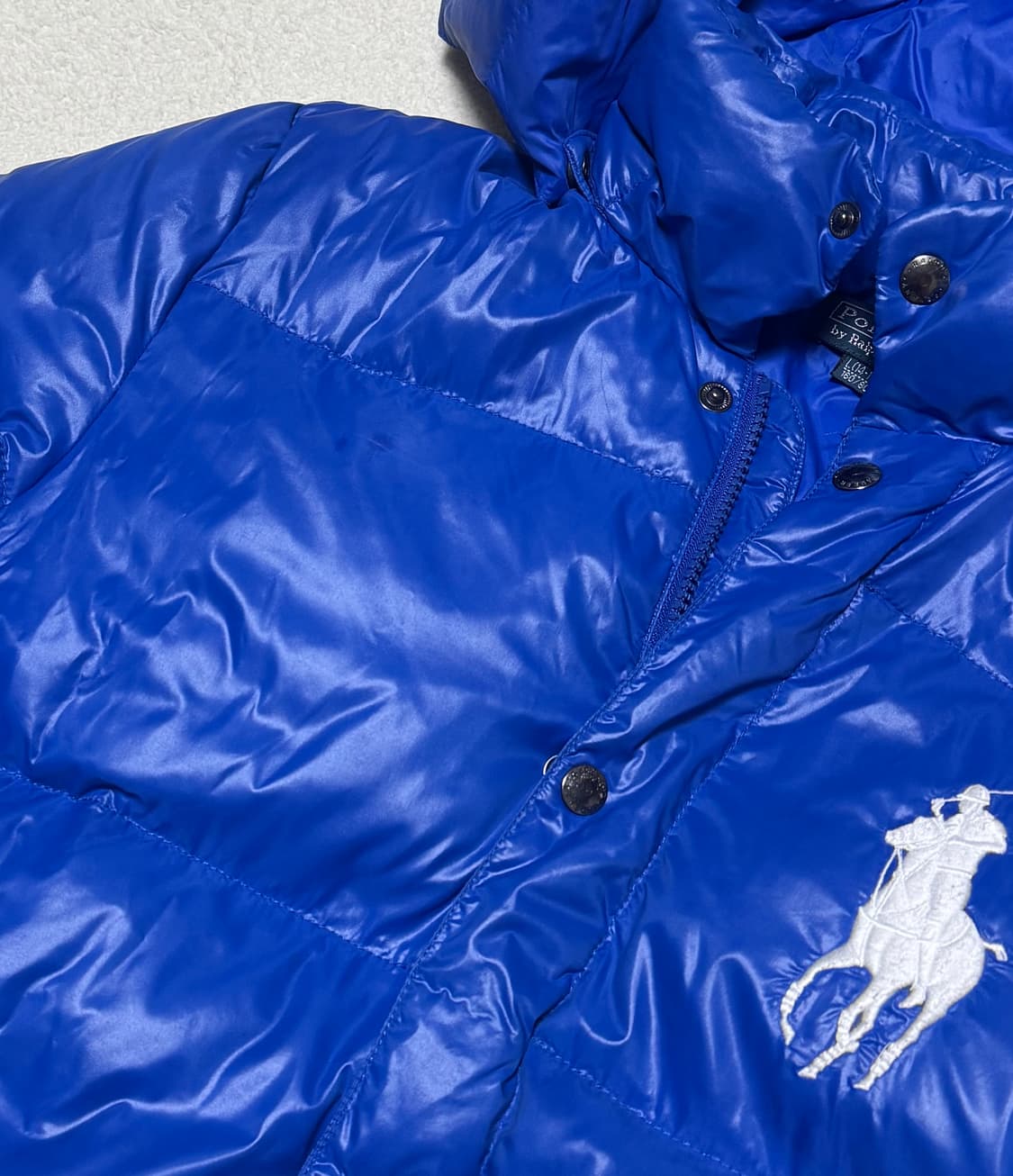 폴로 랄프로렌 빅포니 유광 블루 패딩 상품이미지7