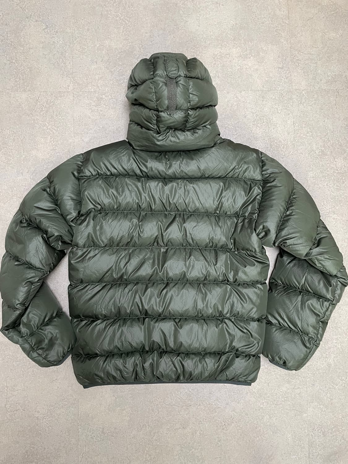빈티지 몽벨 라이트 알파인 구스 다운 패딩 자켓 올리브 카키 상품이미지3