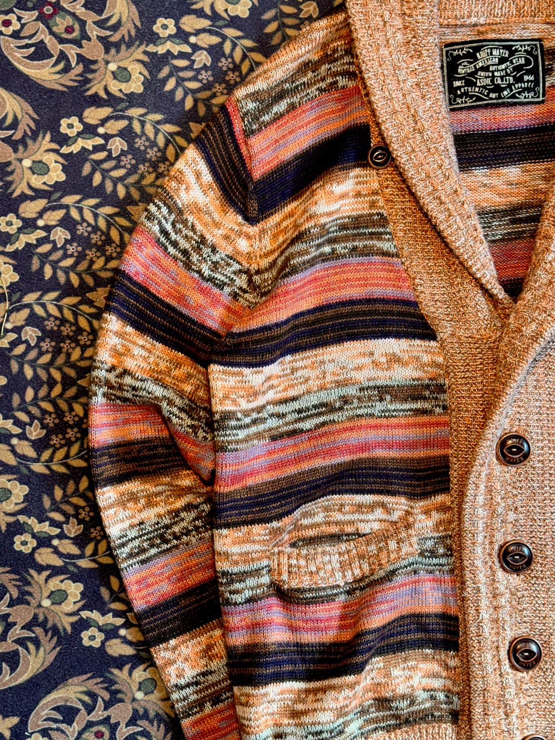 Kriff mayer 스트라이프 숄카라 가디건 상품이미지5