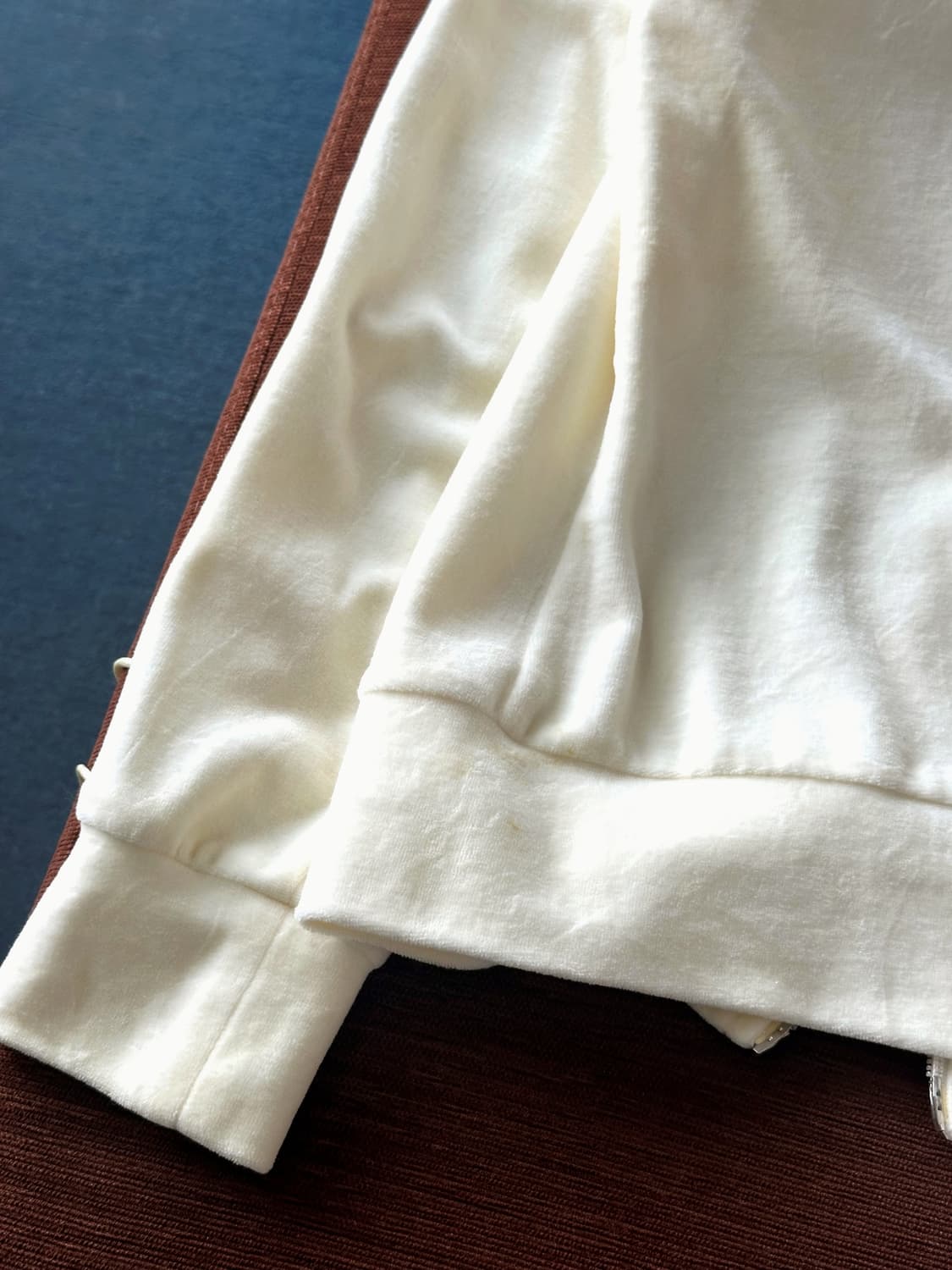 Cotton velour cloth desiign shirring zip 상품이미지6