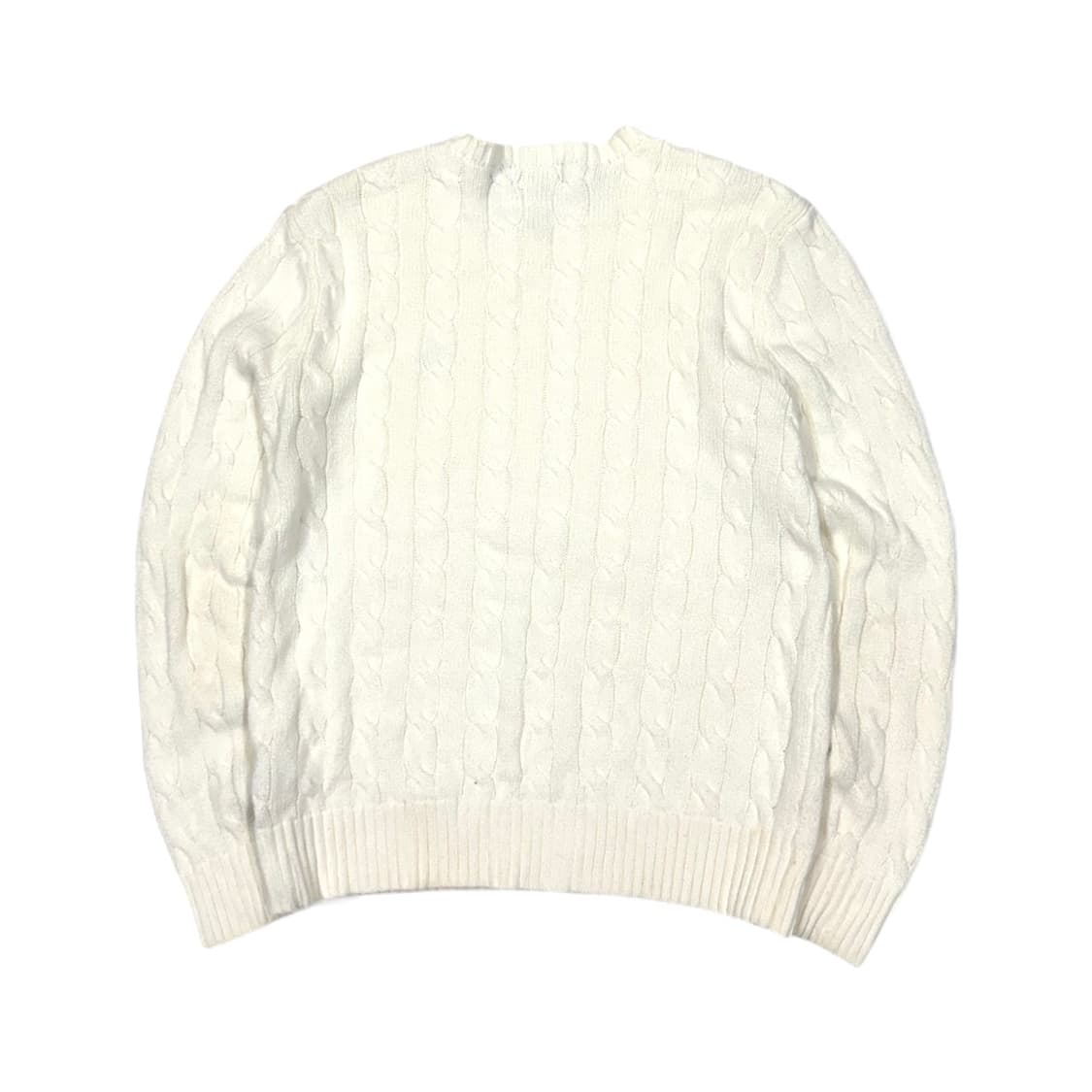 폴로 랄프로렌 화이트 코튼 케이블 니트  상품이미지2