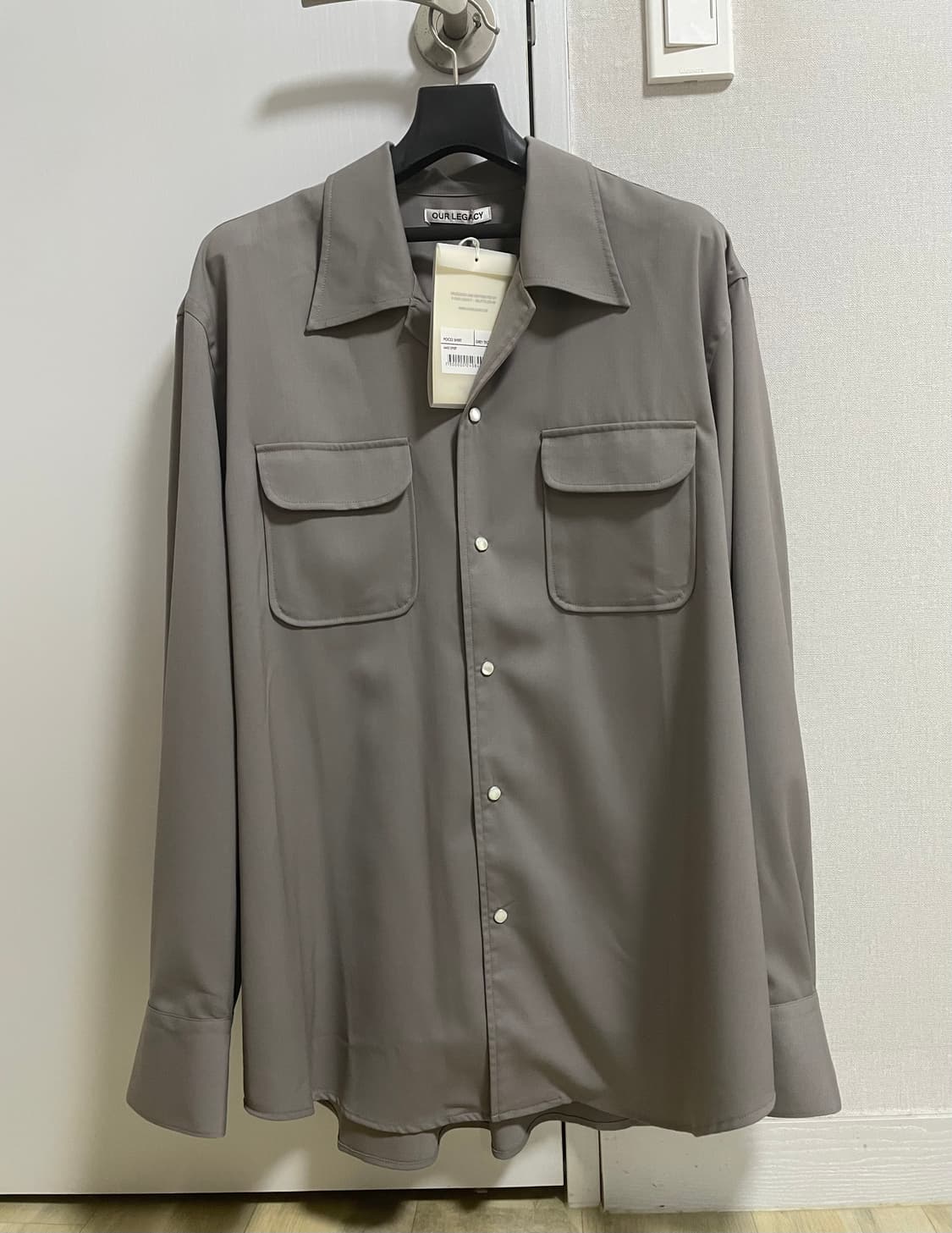 새제품) 아워레가시 테크울 포코 셔츠 자켓 블루그레이 50 상품이미지3