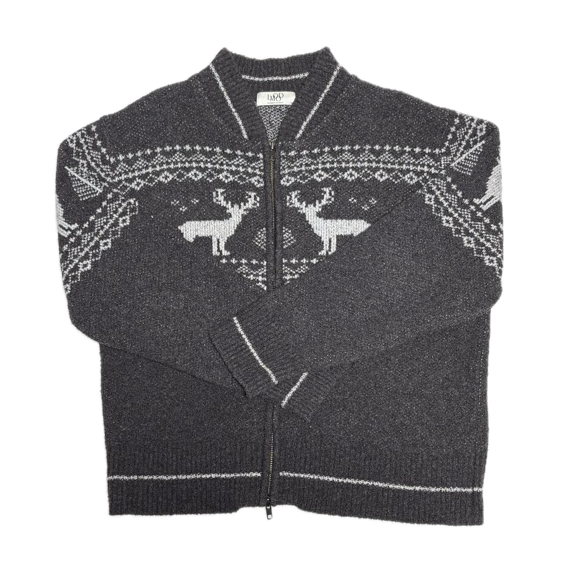 엘무드 노르딕 보머 니트 집업 윌넛 브라운 상품이미지2