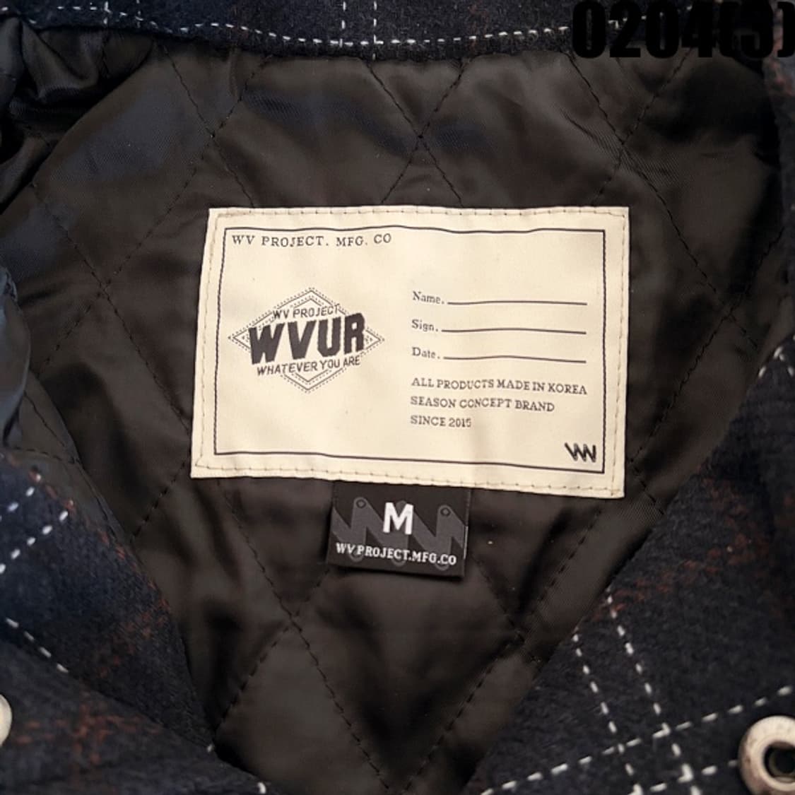 [M] WV프로젝트 체크패턴 오버핏 누빔 셔츠 자켓 0204(3) 상품이미지3