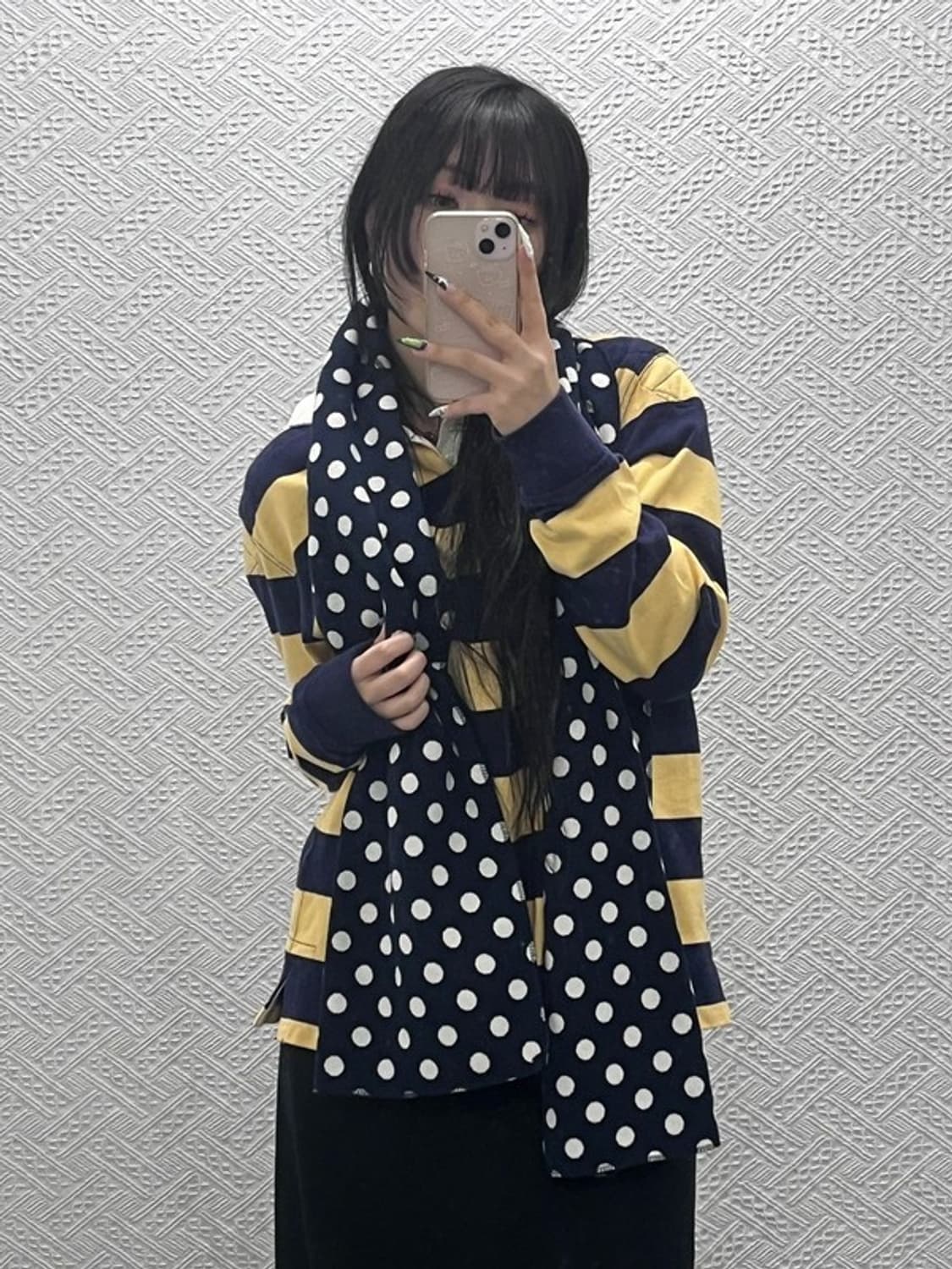 빈티지 러블리힙 모리 땡땡이 도트 목도리 머플러 C08837 상품이미지1