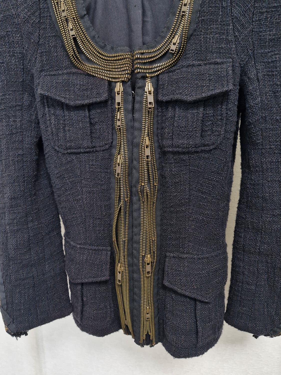 [34] 발망 SS10 멀티 지퍼 트위드 자켓 상품이미지3