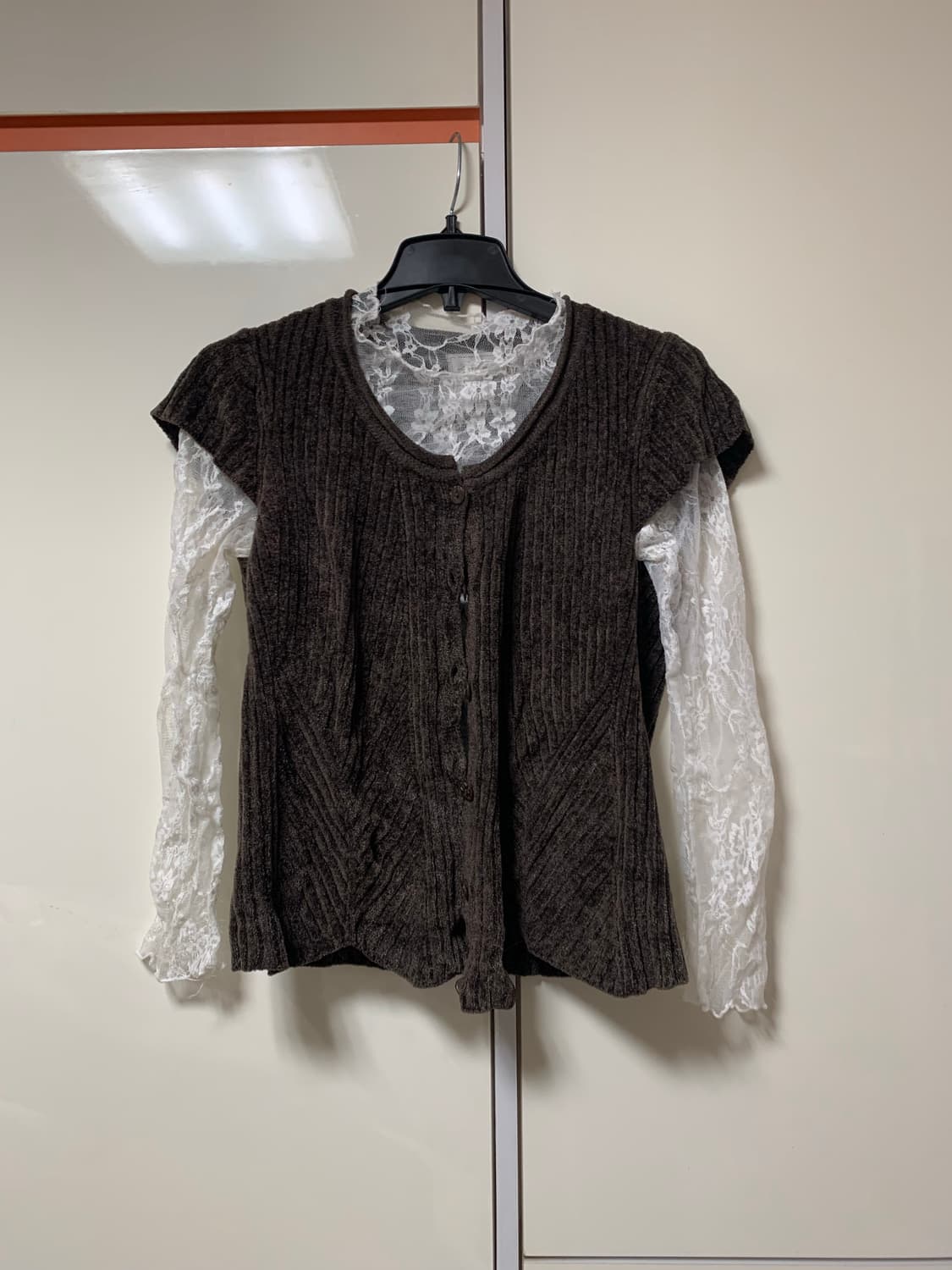 브라운 레이어드 조끼 상품이미지1