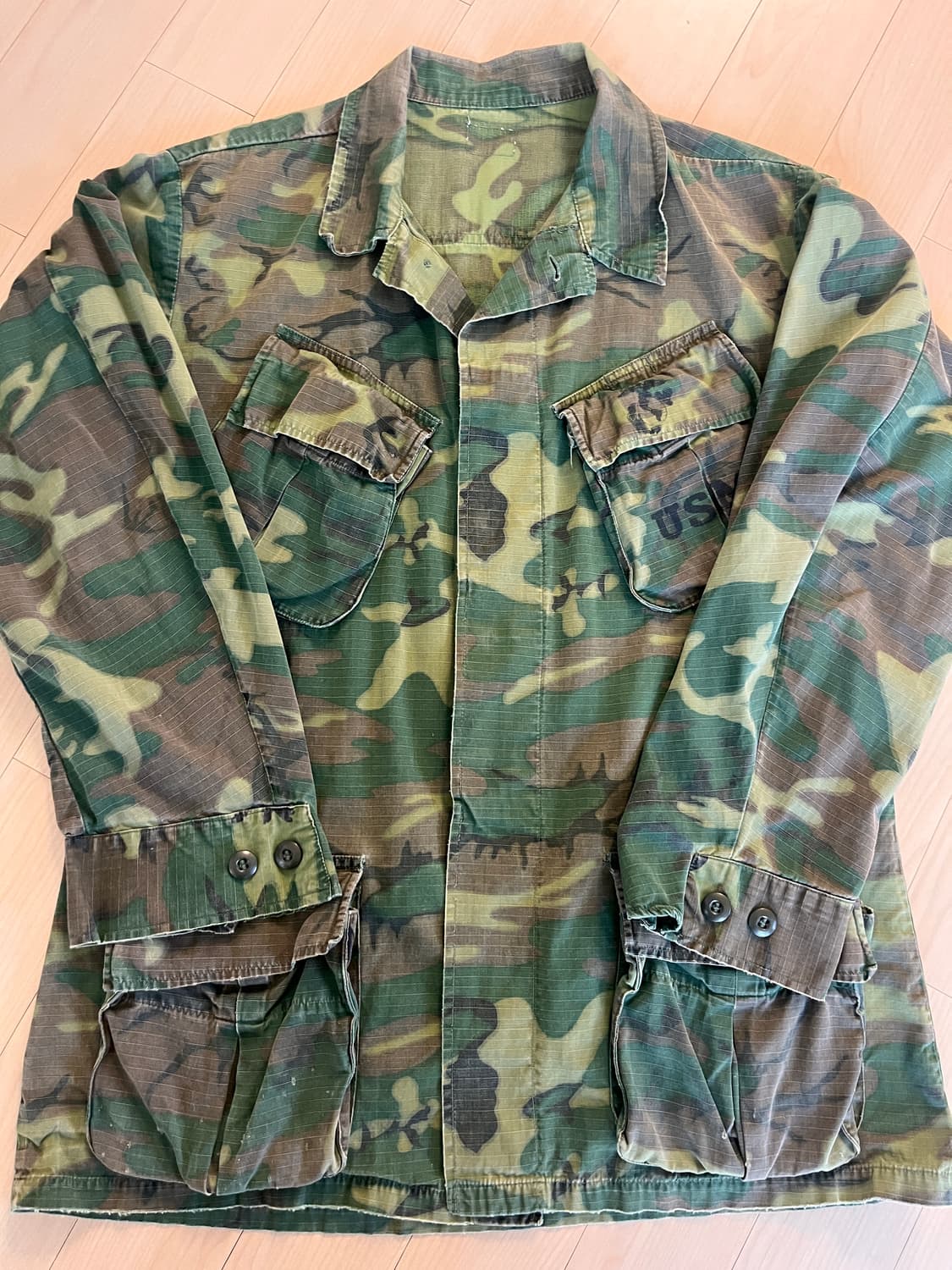 60s 오리지널 USMC ERDL 정글 퍼티그 자켓 상품이미지2