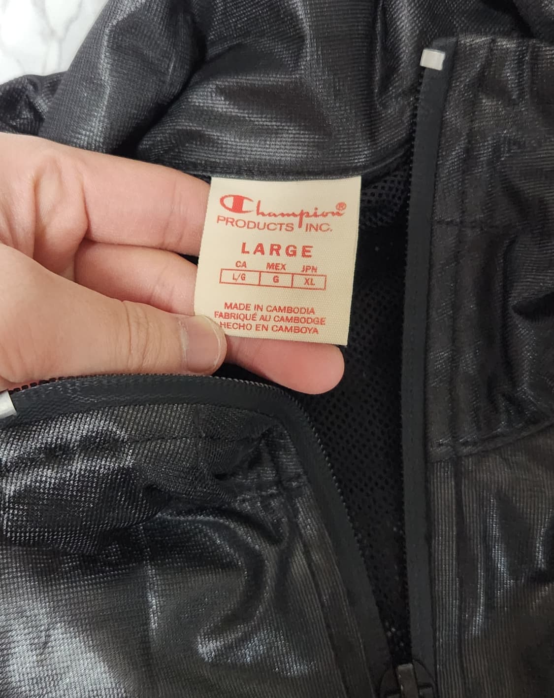 XL 챔피온 90s 빅로고 올드스쿨 아노락 바람막이 유광 자켓 상품이미지6