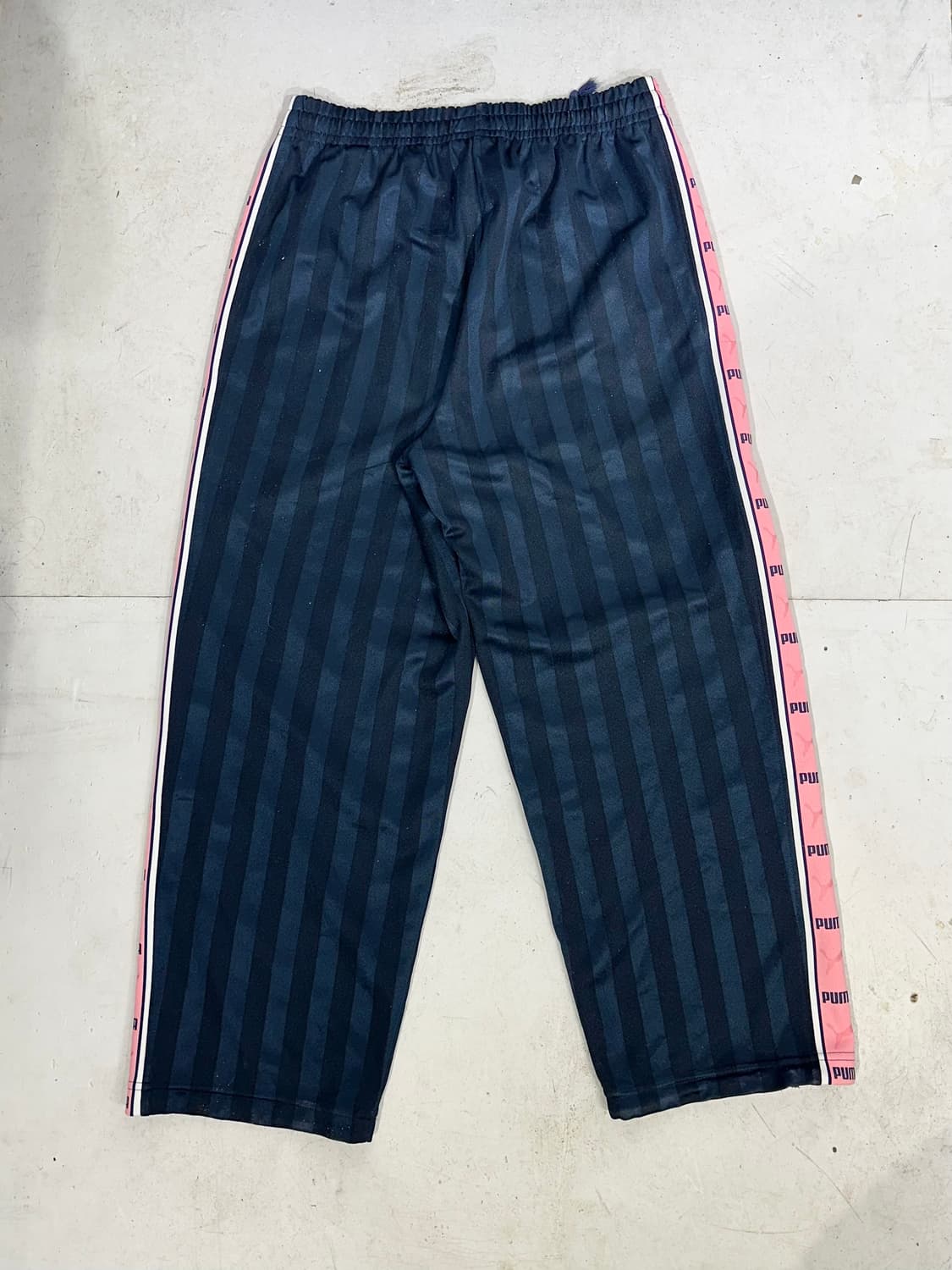 푸마 네이비 핑크 사이드 라인 와이드 팬츠 S 상품이미지5