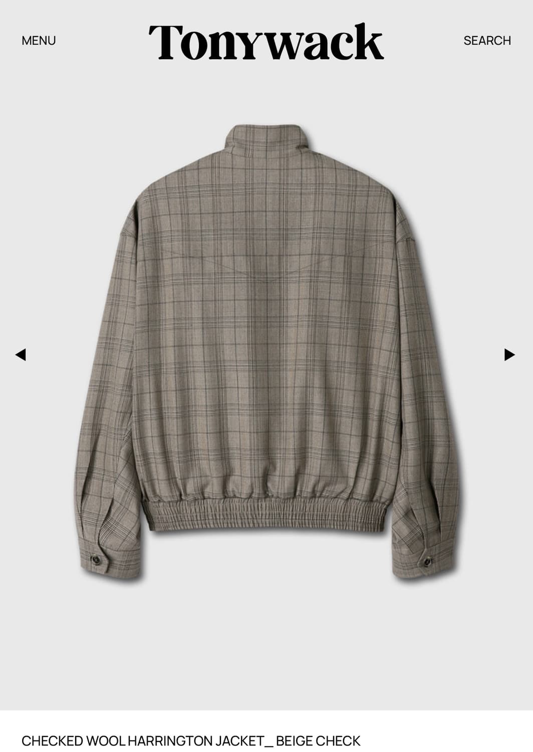 토니웩 체크 울 해링턴 자켓 팔아요 상품이미지2