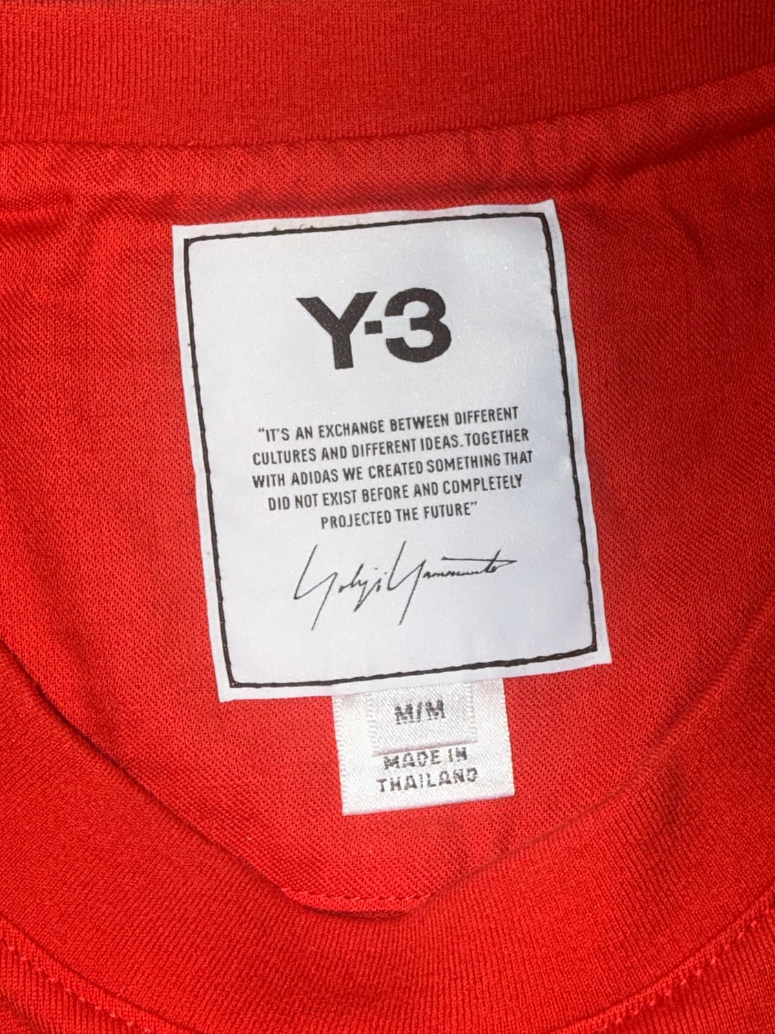 Y-3 로고 반팔 레드 상품이미지3