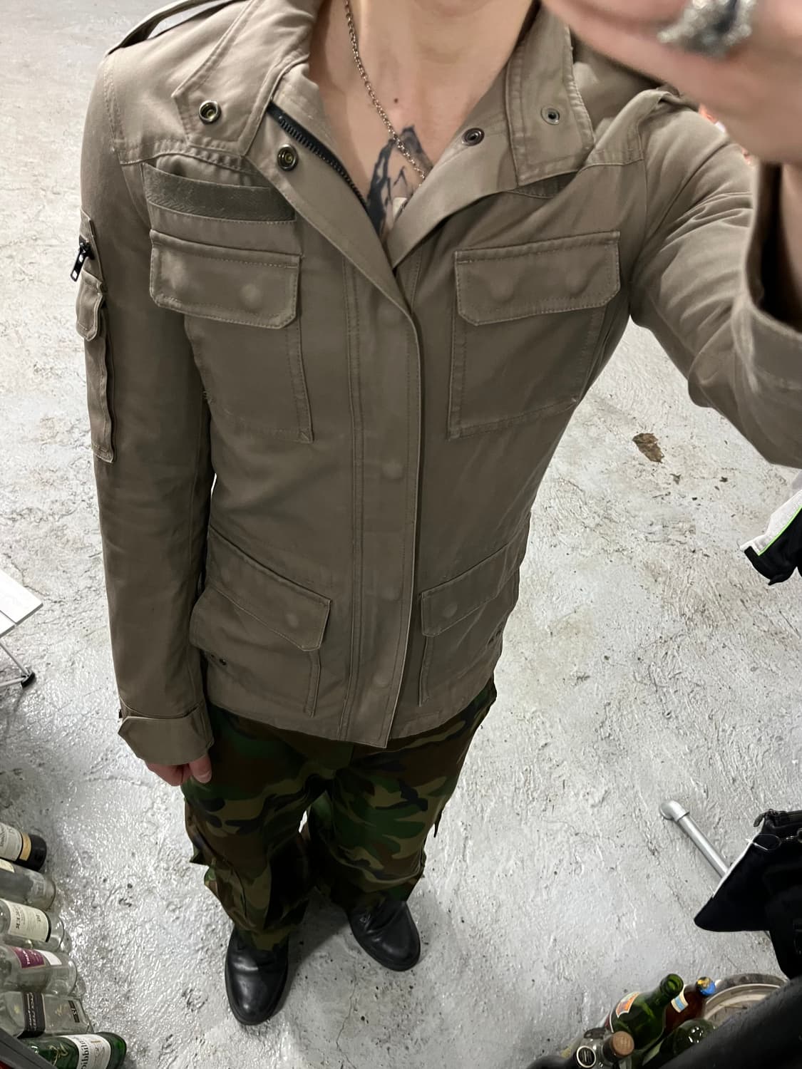 Hare 2way zip military jacket 상품이미지4