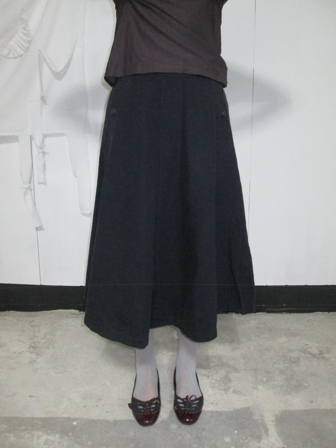 Vintage Button A-line Skirt 상품이미지4