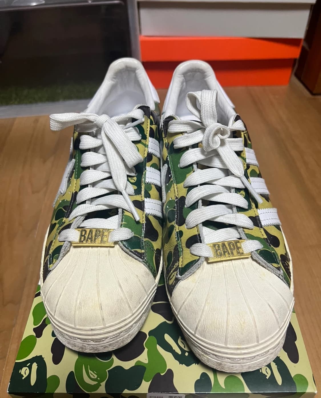아디다스 x 베이프 슈퍼스타 그린 카모 260 상품이미지2