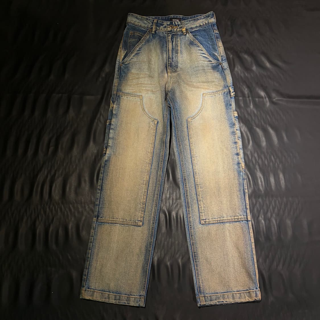 웰던 빈티지 워싱 패치워크 데님 팬츠 상품이미지1