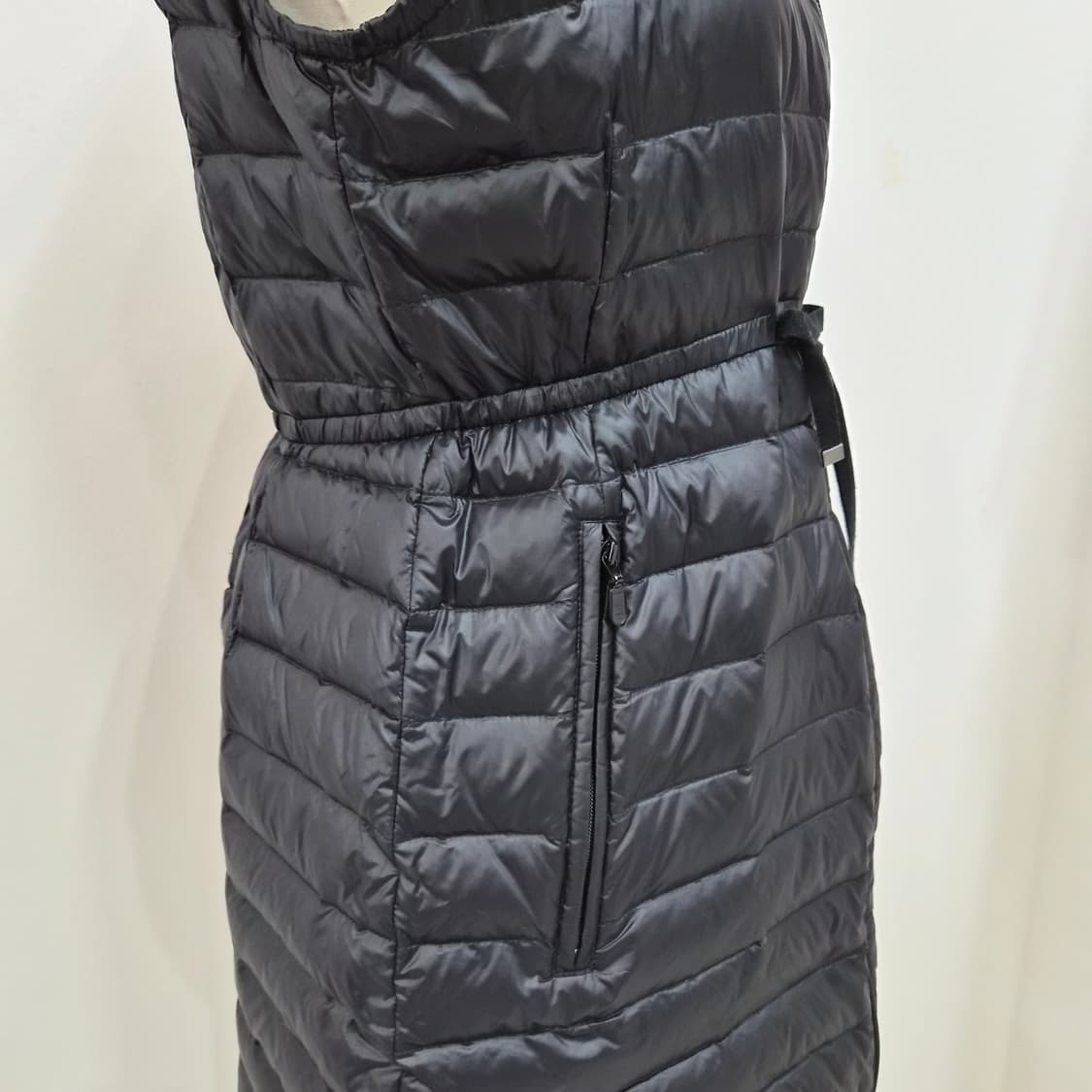 블랙 경량 롱다운 베스트 일본빈티지 상품이미지6