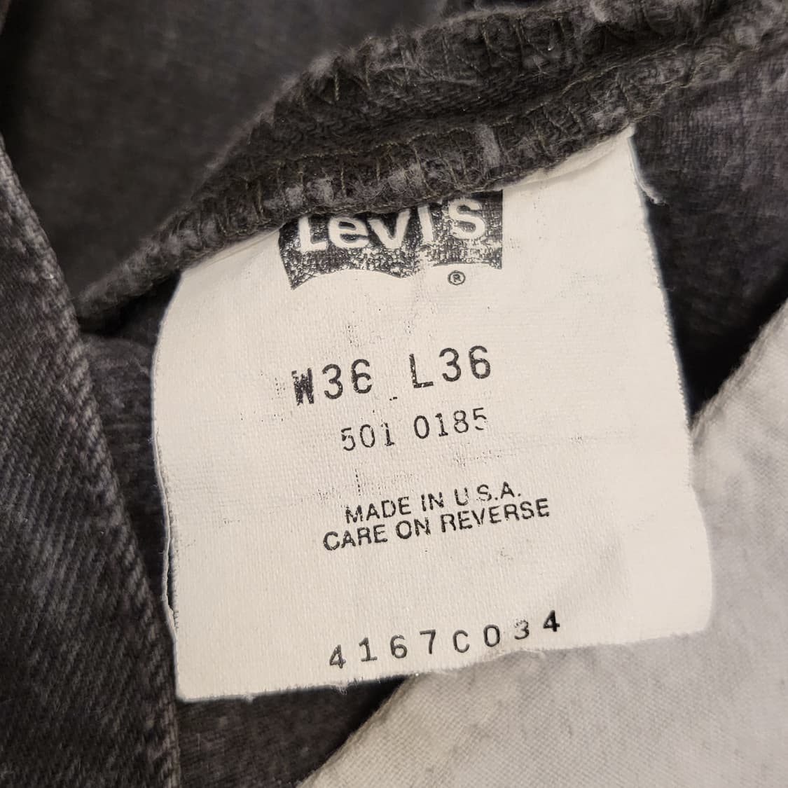 90s Made in USA 빈티지 리바이스501 블랙진 데님팬츠 청바지 상품이미지4