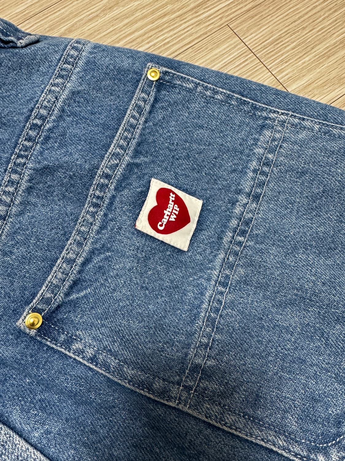 [M]칼하트윕 내쉬 더블니 블루 연청 상품이미지2