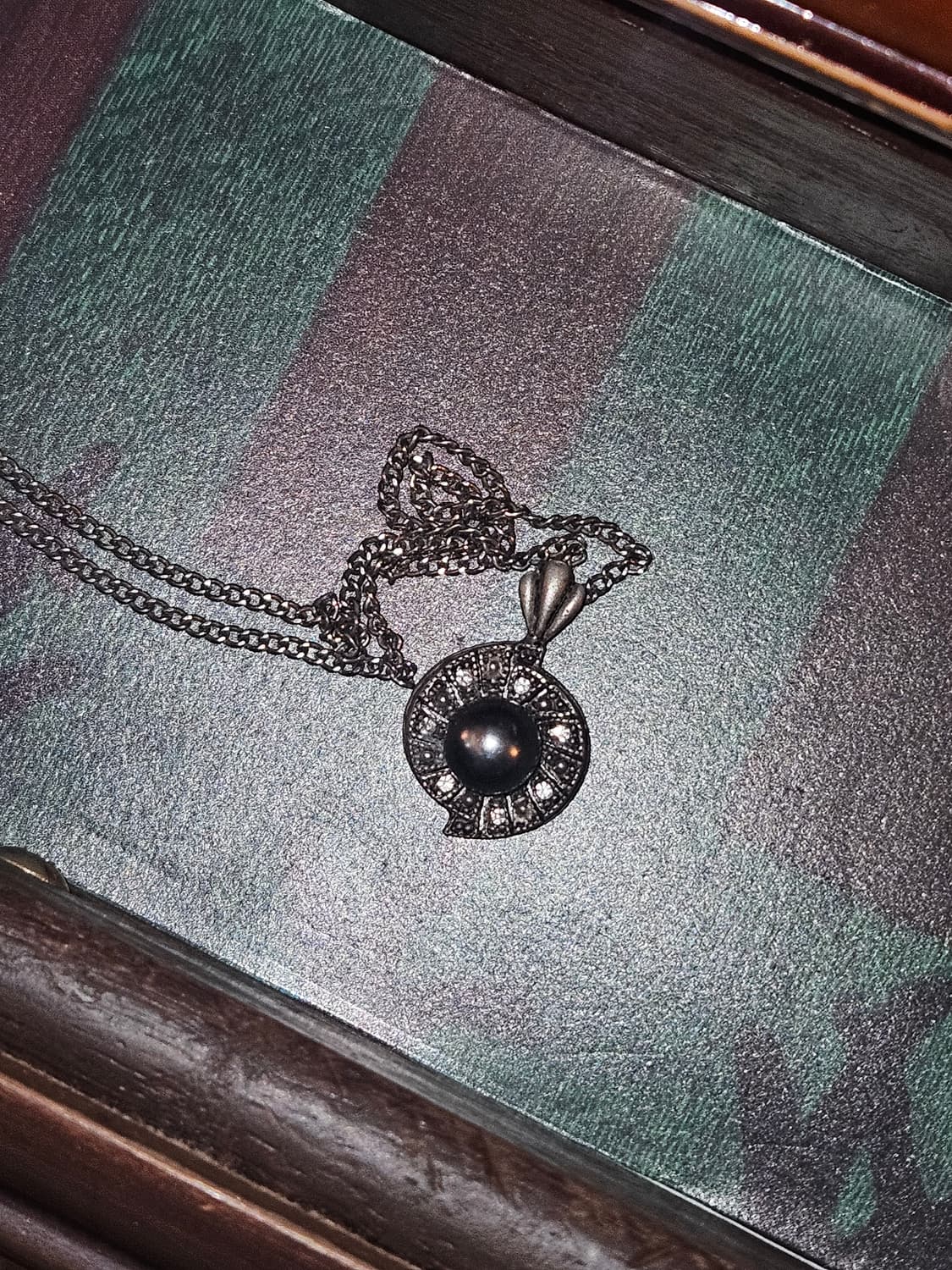 Vintage black pearl necklace 상품이미지1