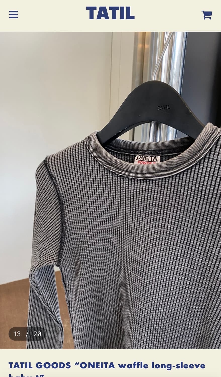 tatil 타틸 와플티셔츠 빈티지샵 상품이미지2