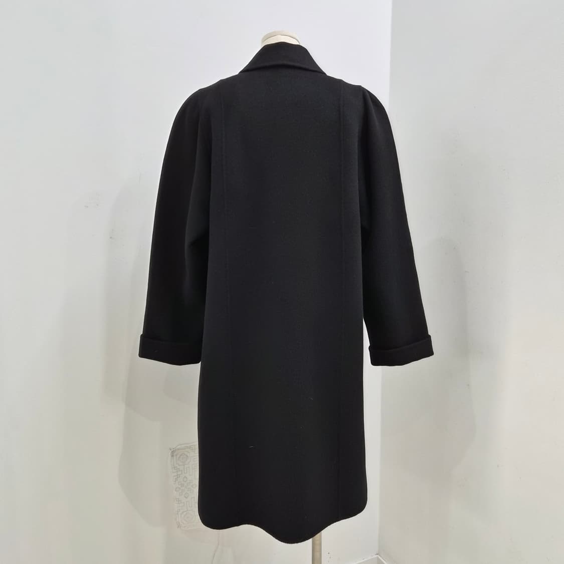 캐시미어 100 블랙 롱 코트 상품이미지3