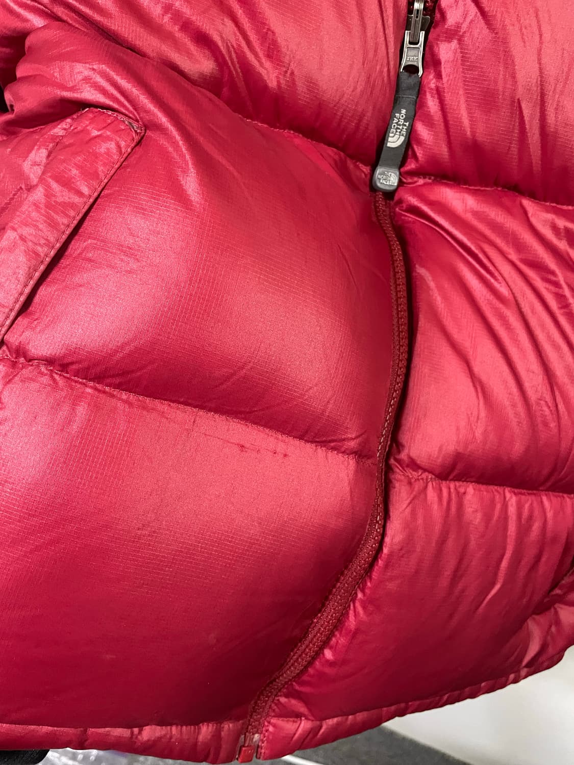 노스페이스 눕시 패딩 점퍼 레어색상 레드 넉넉100 상품이미지10