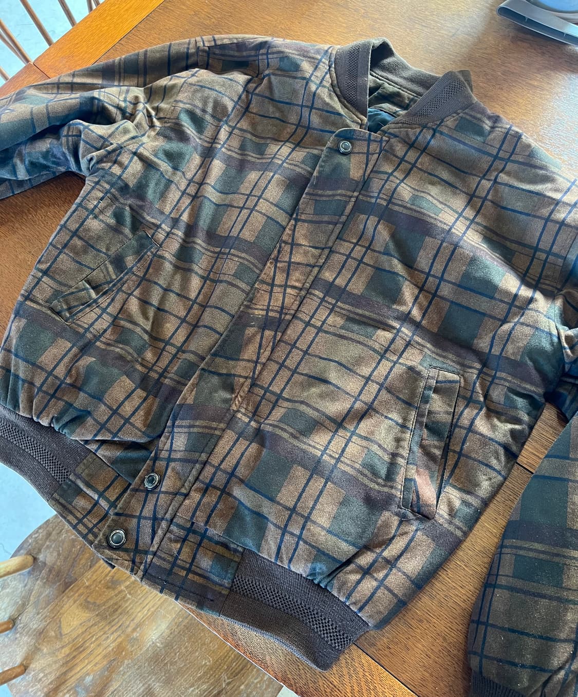 빈티지 체크 자켓 상품이미지2