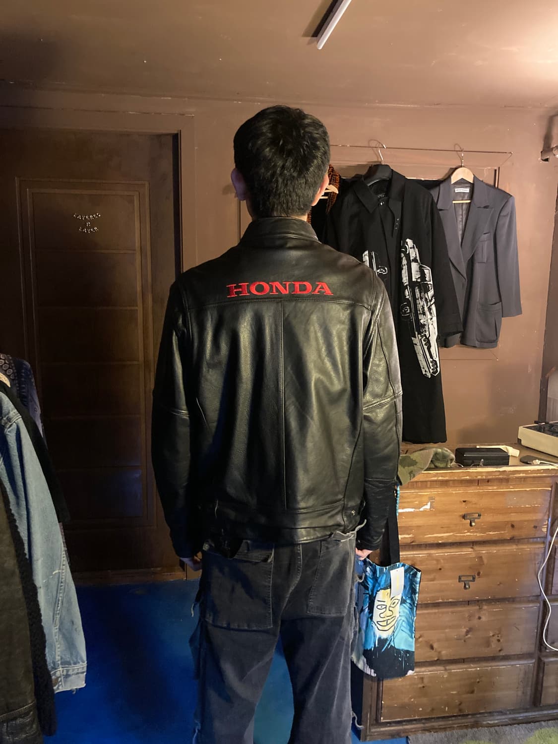 HONDA LEATHER RIDER JACEKT XXL 상품이미지3