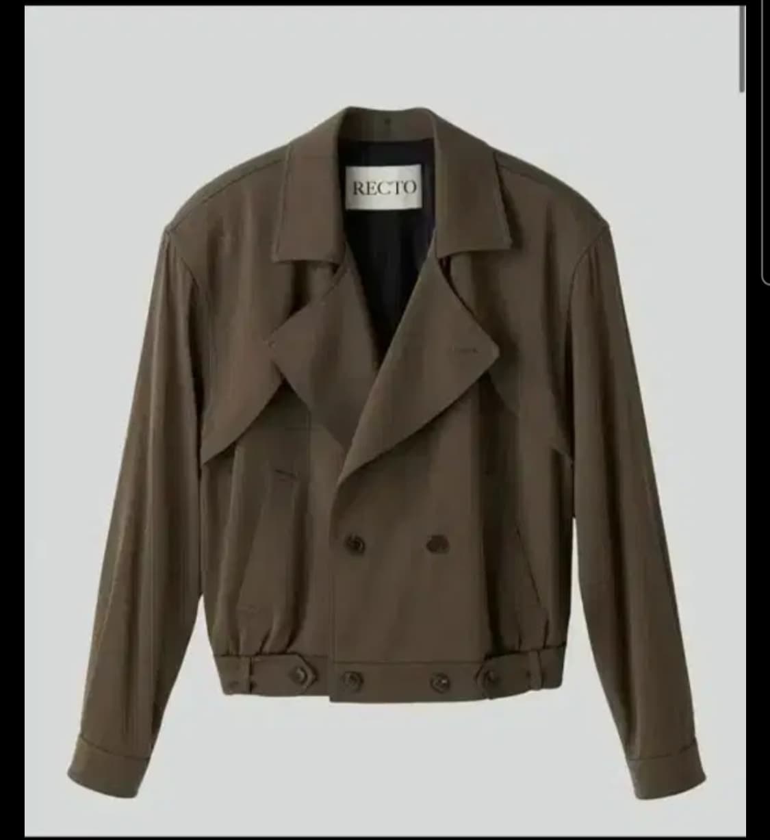 렉토 25FW 하프 디테일 울 트렌치 점퍼 L 상품이미지1