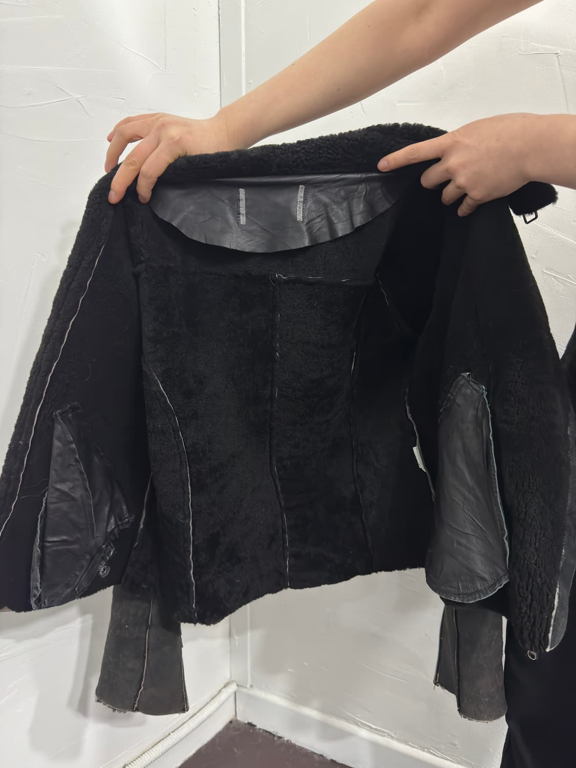 sheep skin leather jacket 상품이미지8