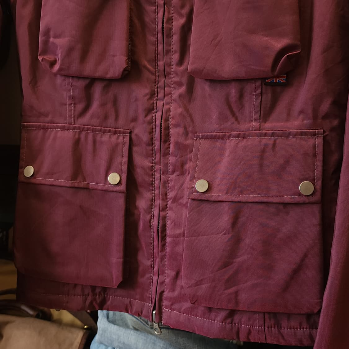 벨스타프 라이더 자켓 핑크 나일론 바이커 자켓 42 상품이미지4