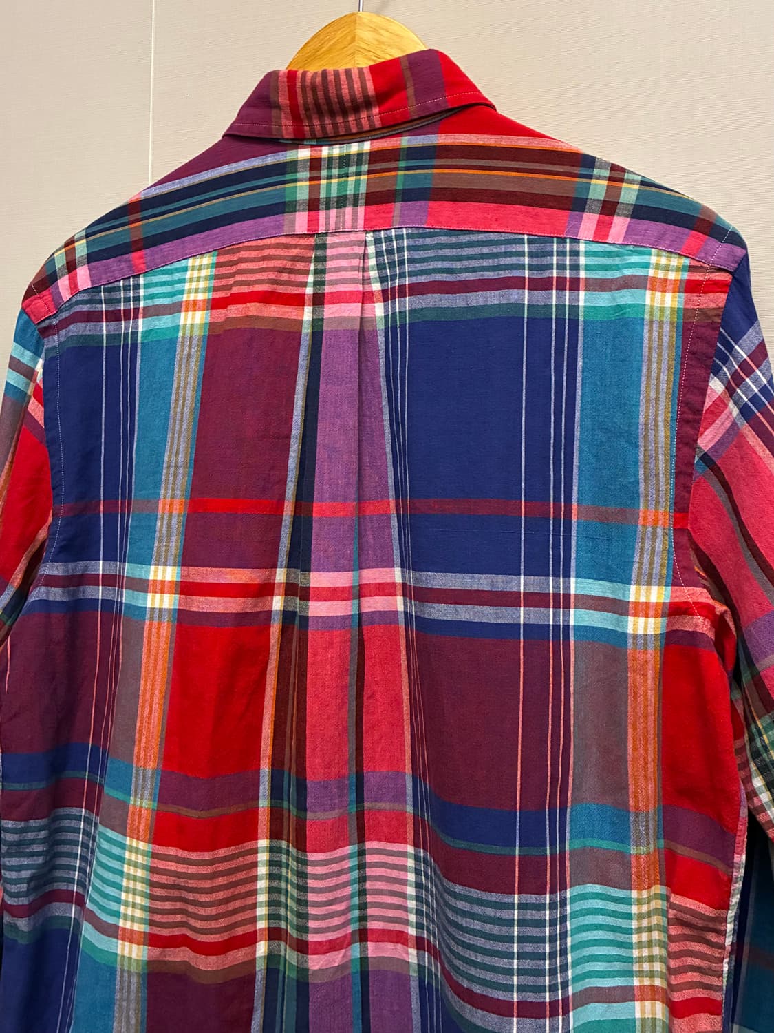 (M/100)POLO 폴로랄프로렌 마드라스 코튼 버튼다운 체크셔츠 상품이미지8