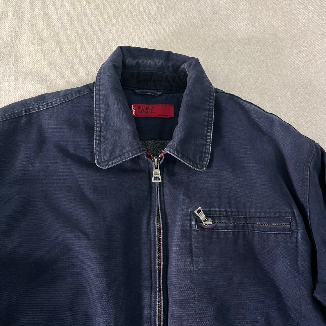 100 리바이스 90s 레드탭 네이비 7142k 디트로이트 워크 자켓 상품이미지3