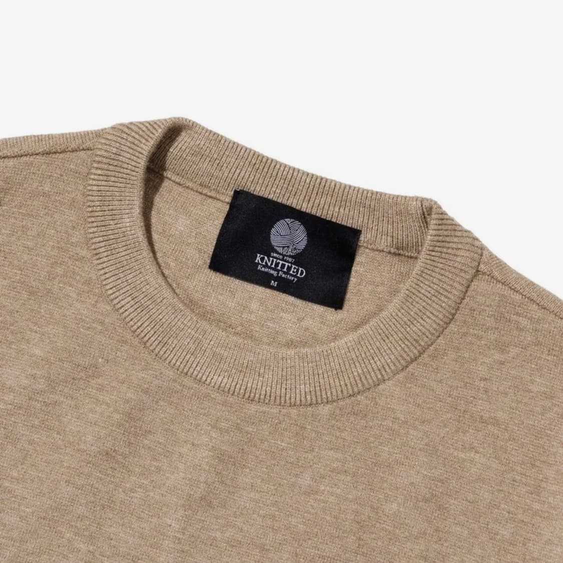 니티드/ 비스코스 워셔블 라운드 니트 베이지/ XL 상품이미지5