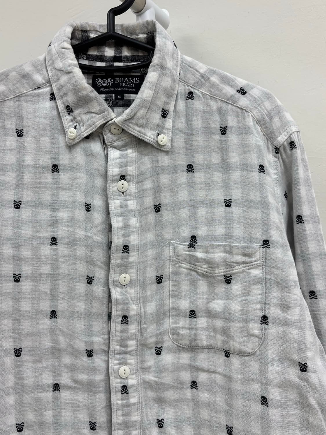 빈티지 빔즈 해골 체크 셔츠 상품이미지7