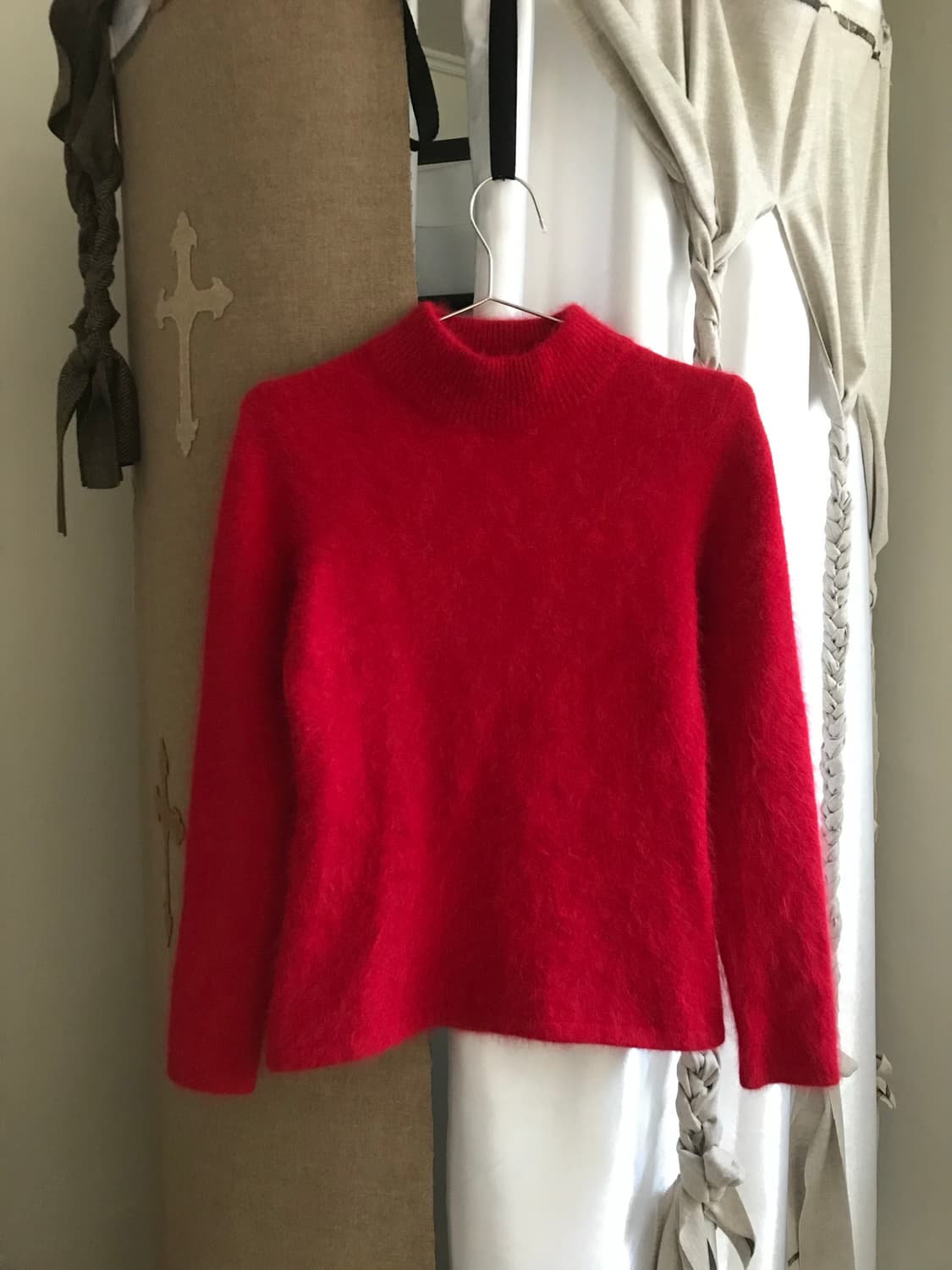 vintage red angora knit 상품이미지4