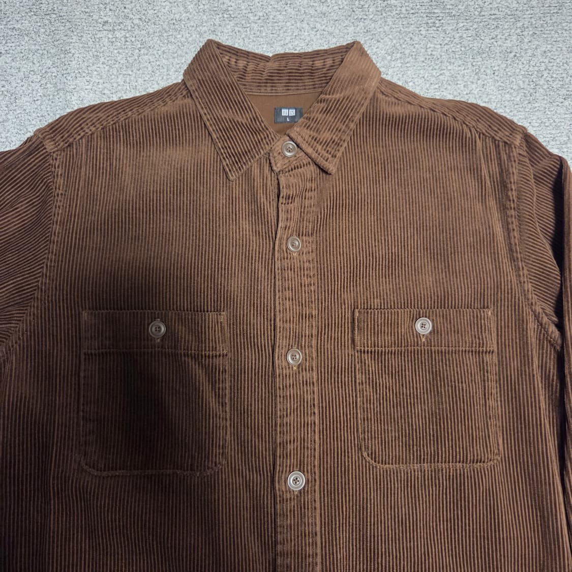 Uniqlo 유니클로 코듀로이 브라운셔츠 L(100) 상품이미지2