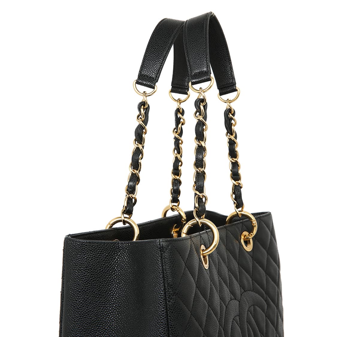 샤넬 캐비어 그랜드샤핑 체인숄더 블랙 퀼팅백 A50995 상품이미지6