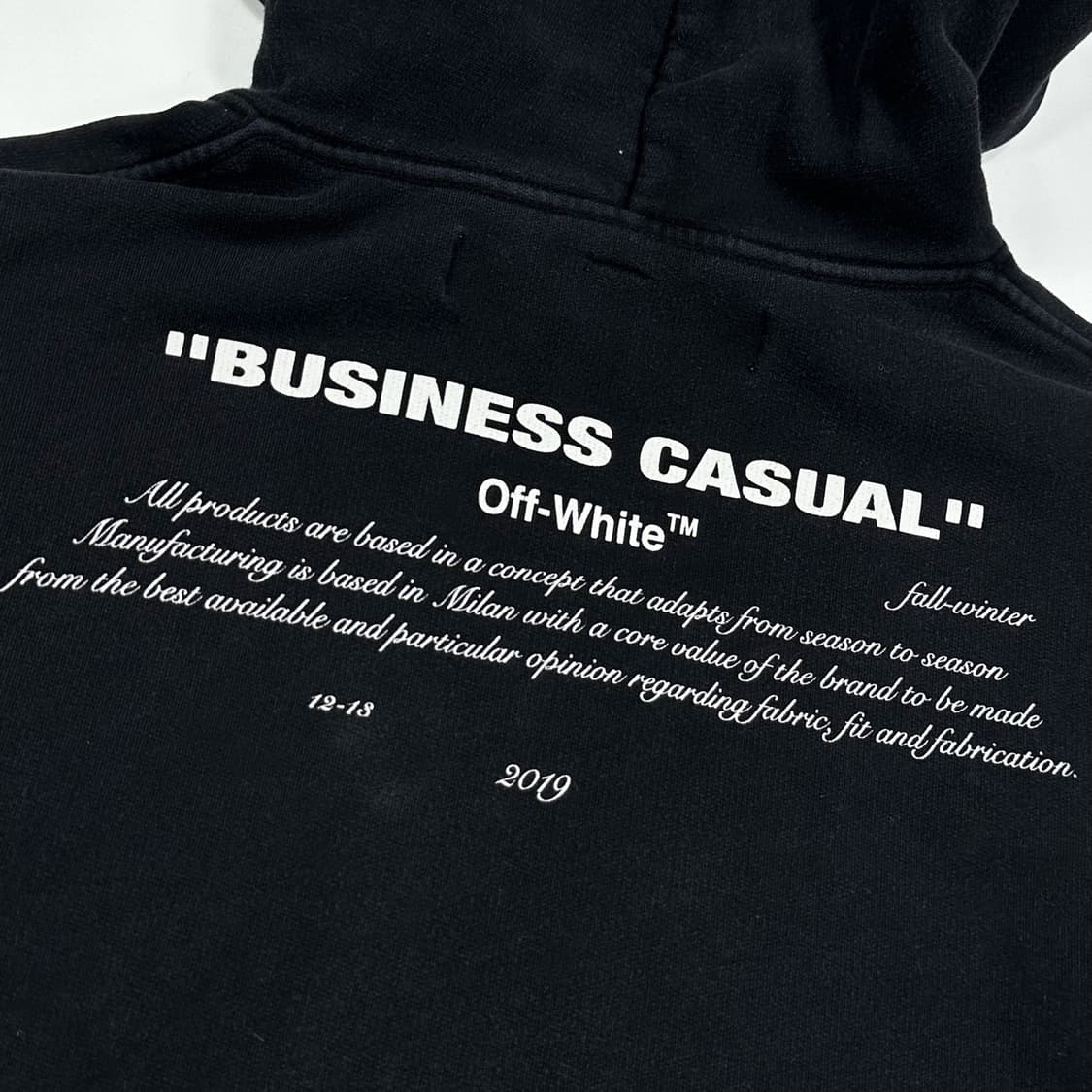 오프화이트 베르니니 블랙 프린팅 후드티 (L) 상품이미지6