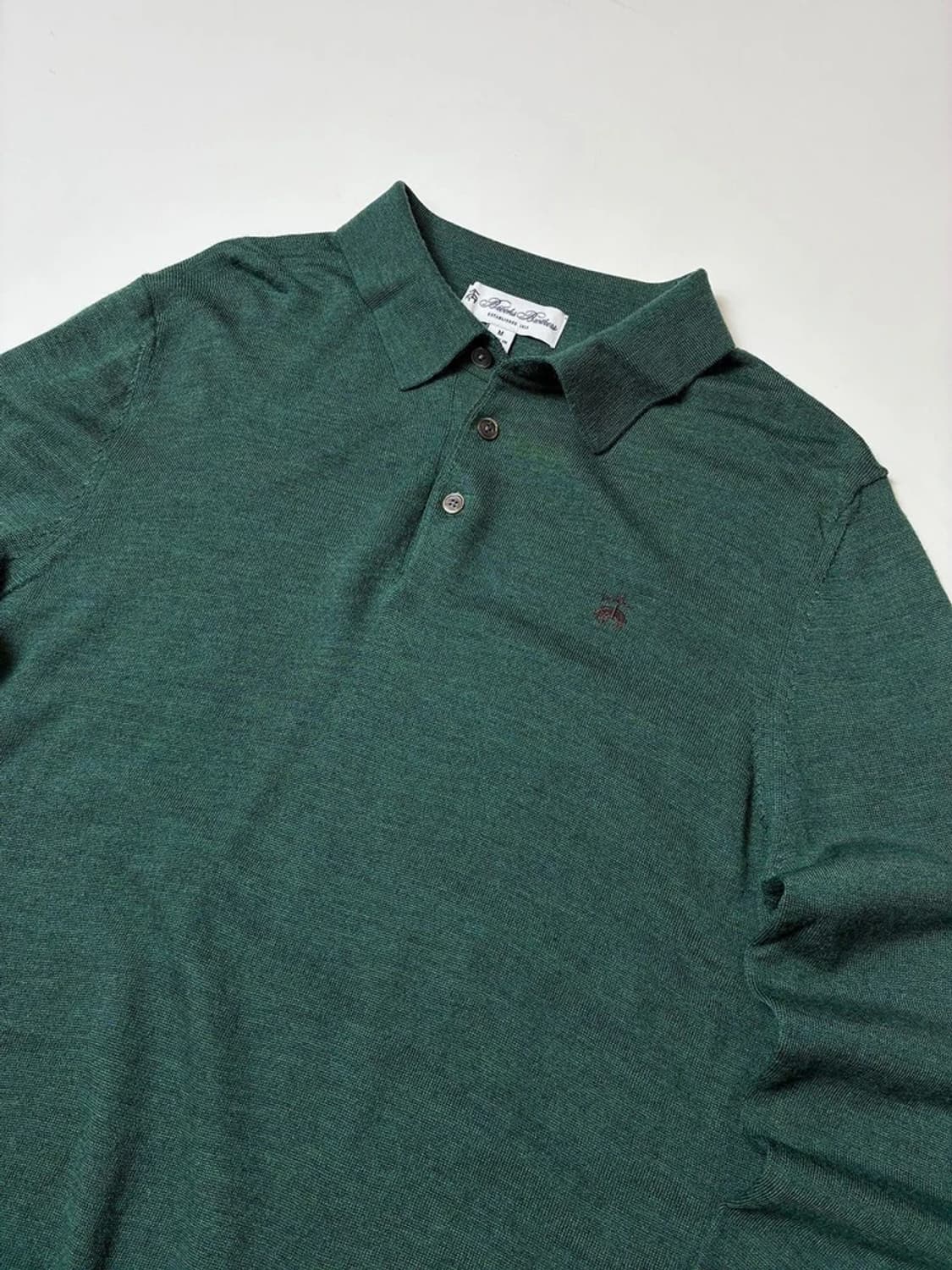 브룩스브라더스 자수 로고 울 니트 카라 롱슬리브 PN8512 상품이미지2