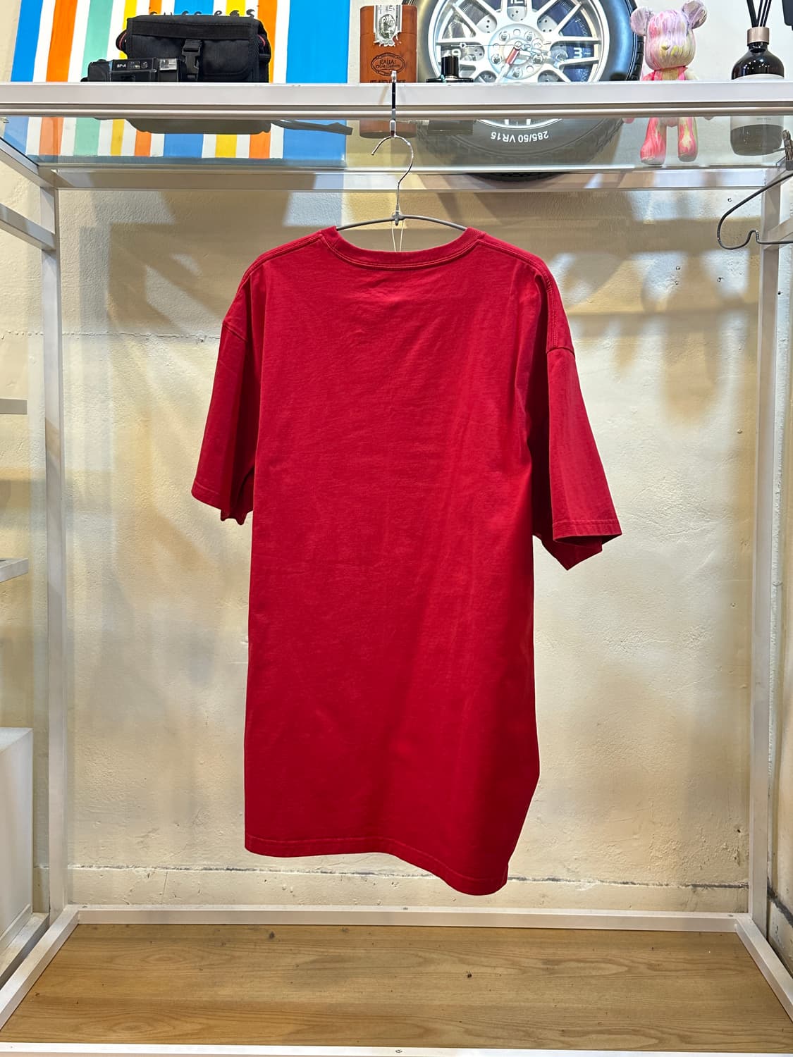 칼하트WIP 자수 로고 반팔 티셔츠 레드 XL 상품이미지6