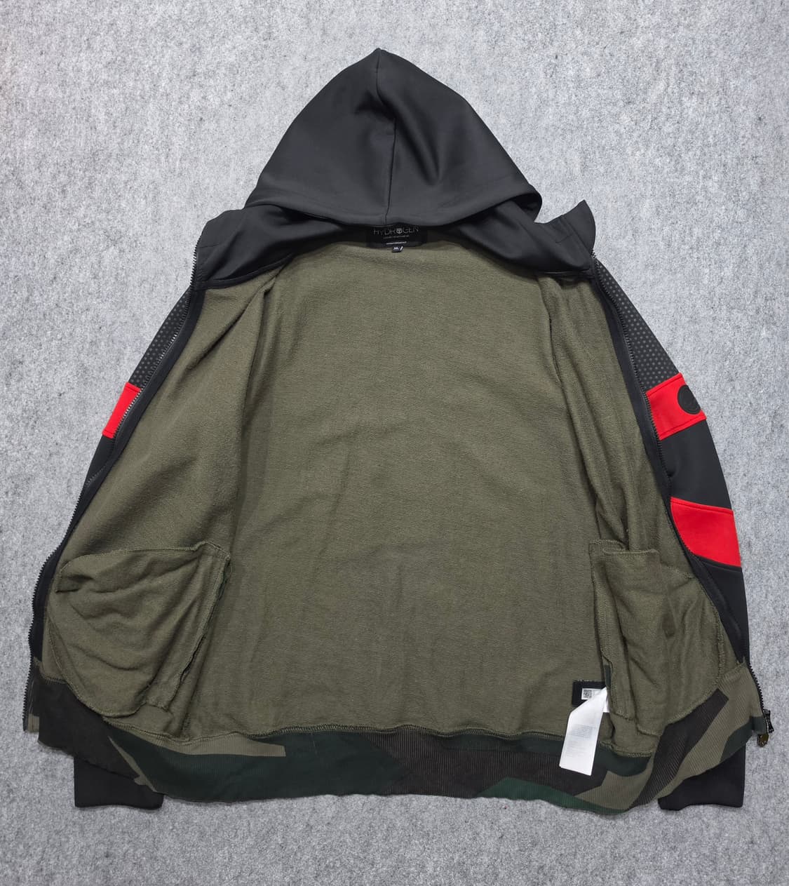 하이드로겐 카모플라쥬 카모 스컬지퍼 투웨이 후드집업 XL 상품이미지3