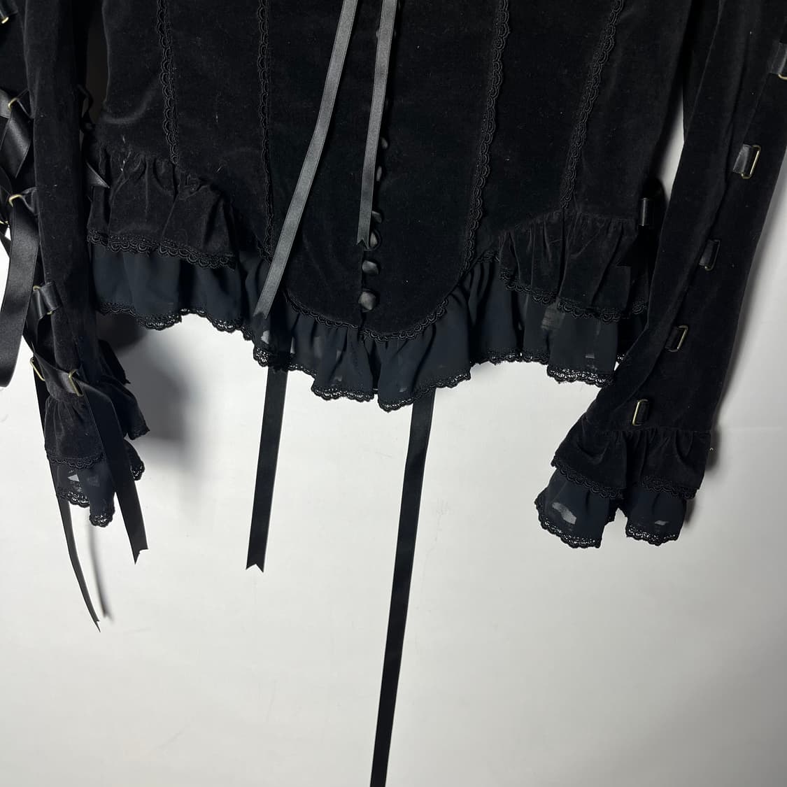 [Juliette et Justine] 고딕 로리타 아일렛 벨벳 자켓 상품이미지4