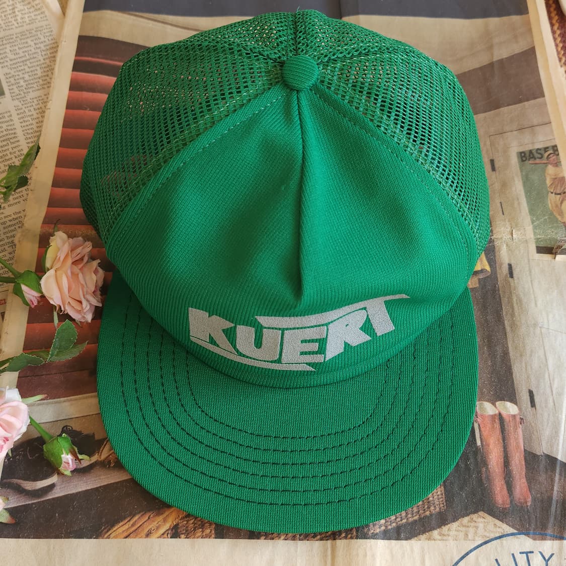 90s 빈티지 메쉬 트러커 캡 빈티지모자 미국빈티지 피싱캡 그린 상품이미지3